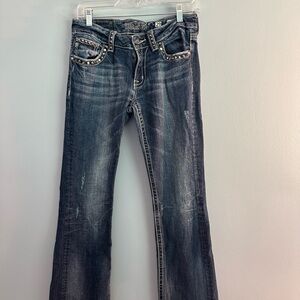 Miss Me Blue Flare Wide Leg Jeans